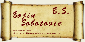 Bojin Šobotović vizit kartica